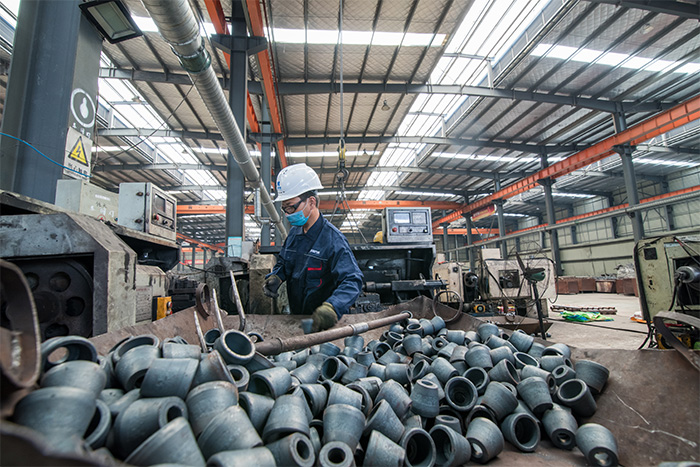 建德网架配件-锥头加工车间